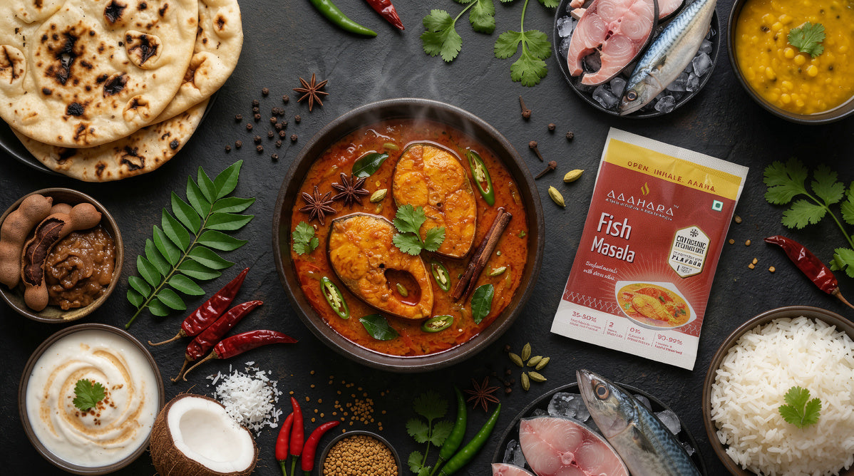 Fish Masala Curry Recipe | South Indian - Aaahara