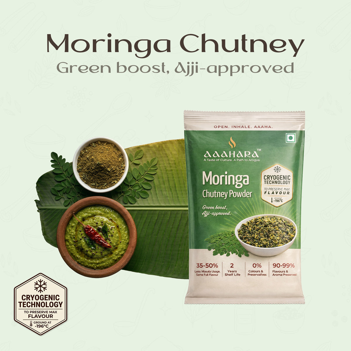 Moringa Chutney Powder | Aaahara - Cryogenically Ground, Zero Additives